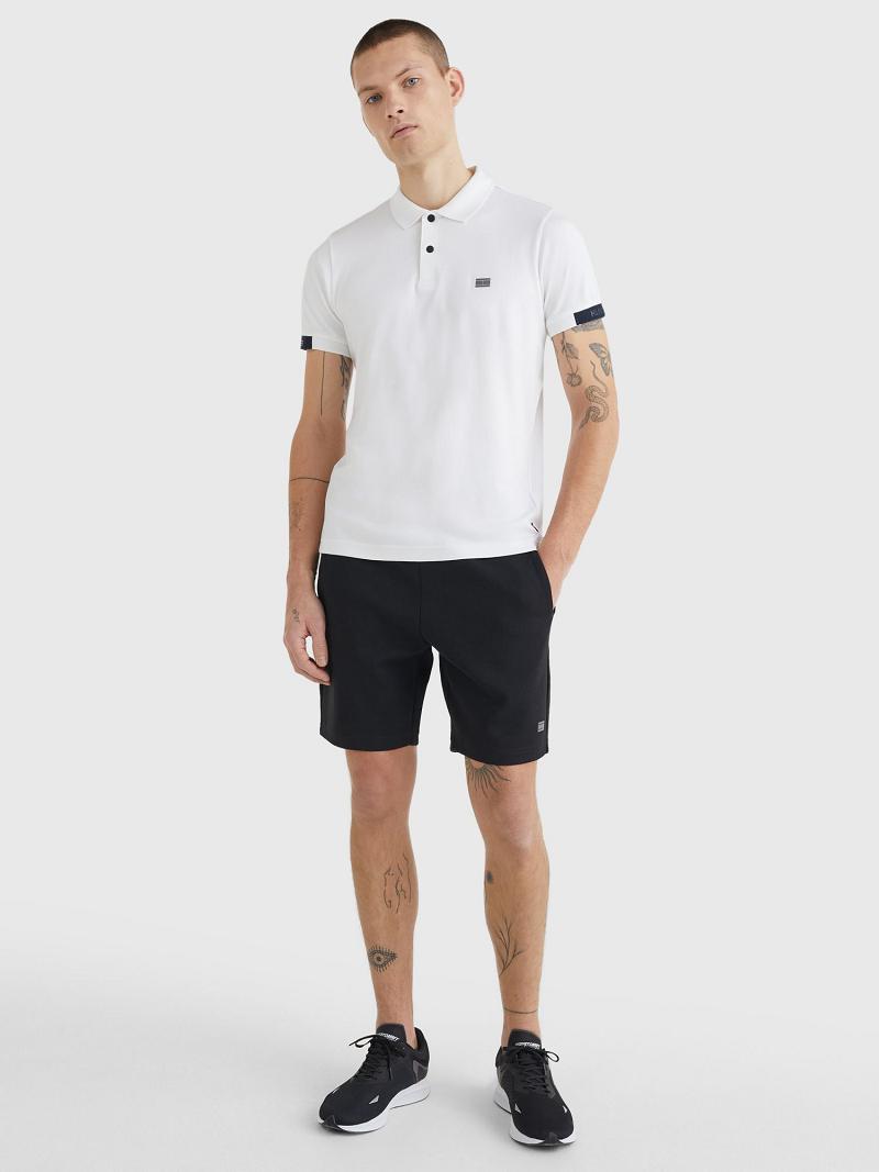 Férfi Tommy Hilfiger Slim fit solid tech Polos Fehér | HU 1097ILH